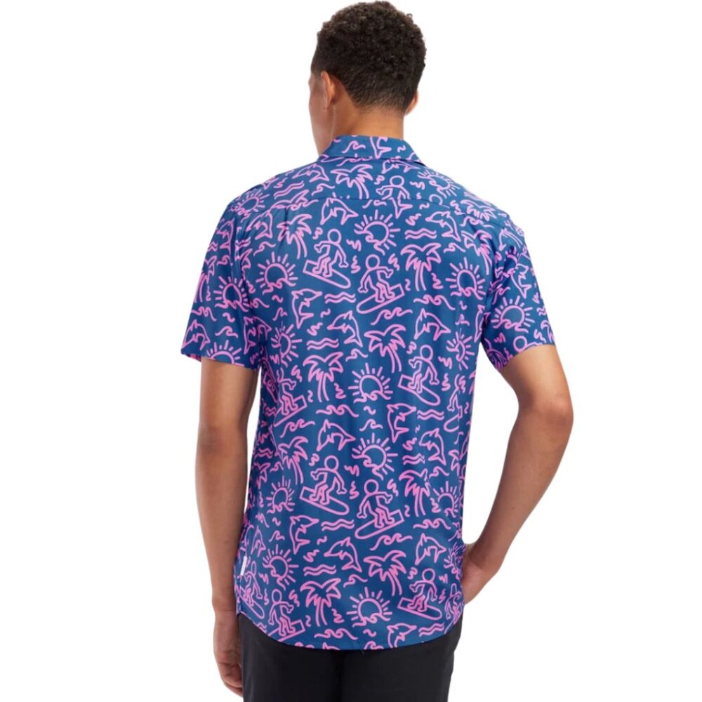 Tipsy Elves Men's Sketchy Surfer Hawaiian Shirt Size XXL - Picture 3 of 6